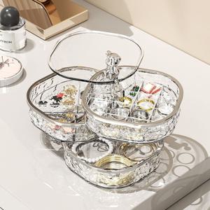 [해외] 미드센츄리 모던 곰돌이 회전식 액세서리 보관함 인테리어소품 4단 2colors