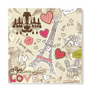 캔버스액자 I LOVE PARIS