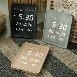 루나 데일리 온습도 LED 벽시계