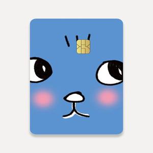 신용카드커버 스티커 몰보냥부끄 블루 신용카드 꾸미기