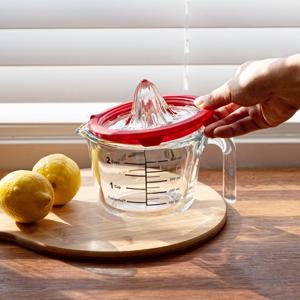 클레이즈 레몬스퀴즈 계량컵 내열강화유리 레몬즙 스퀴저 레몬짜개