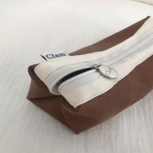라운드 펜슬케이스/ 필통 _ Leather brown