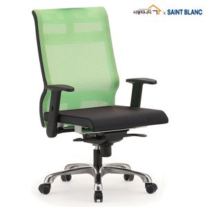 SK932 메쉬원단 S자 등받이 투컬러 사무의자 중형