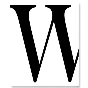 캔버스액자 알파벳 W