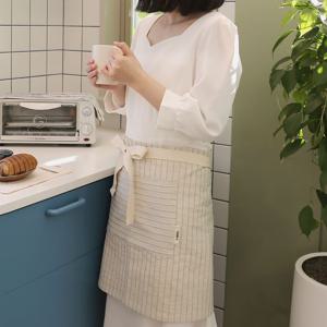 스트라이프 린넨 하프 허리 앞치마 2종