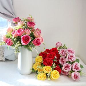 마가렛 장미 믹스 부쉬 조화 인테리어소품 촬영소품 로즈데이 성묘꽃 꽃다발 플라워소품