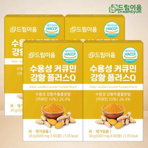 수용성 커큐민 강황 플러스 Q 60정 x 4박스