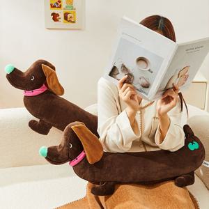 [해외] 북유럽 귀여운 Dachshund 소파쿠션 인테리어 애착인형 등쿠션 2size