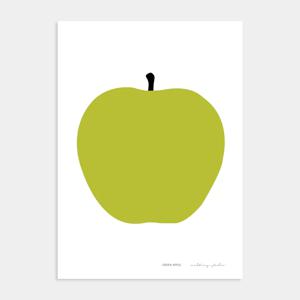 행운을 부르는 회장님 풍수 사과 그림 포스터 액자 / 02 Green Apple 1번 /