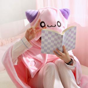 메이플스토리 후드담요 핑크빈