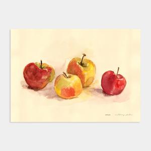 행운을 부르는 회장님 풍수 사과 그림 액자 포스터 / 05 Apples /