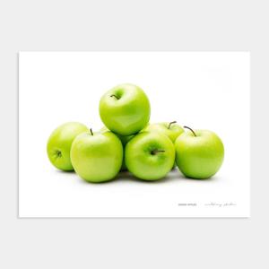 행운을 부르는 회장님 풍수 사과 그림 액자 포스터 / 06 Green Apples 3번 /