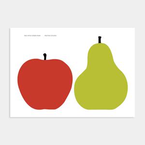 행운을 부르는 회장님 풍수 사과 그림 포스터 액자 / 11 Red Apple Green /