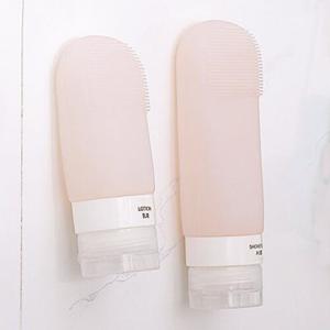 흡착가능 여행용 실리콘 화장품 공병 용기 수영장 헬스장 샤워용품 브러쉬겸용 몰랑 휴대용