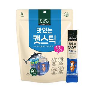 맛있는 캣스틱 참치&치킨맛 10g x30포 짜먹이는 고양이 간식 영양 파우치 스틱