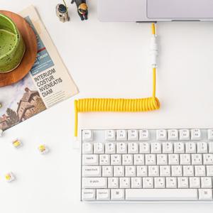 8K 파스텔 항공 케이블 코일 USB C타입