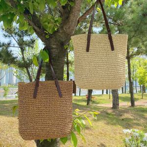 프리미엄 버클 여름 라탄 왕골 숄더 쇼퍼 백 가방