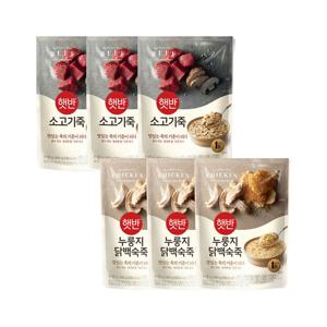 햇반죽 소고기죽 420g x3개+누룽지닭백숙죽 420g x3개