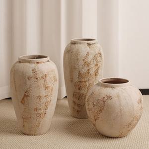 베이지 패턴 도자기 화병 대형화병 인테리어 장식 오브제