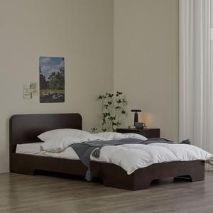 [오프하우스 입점] 벤 라운드 SE0등급 고무나무 원목침대 프레임 SS/Q