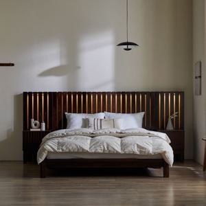 모카 SE0등급 호텔 조명 원목 침대 프레임 SS/Q/K/LK/EK