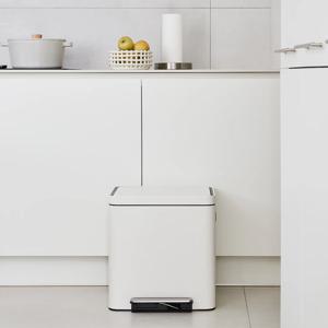 시그니처 분리형 페달 화장실 주방 종량제 휴지통 쓰레기통 30L(15+15L) 화이트