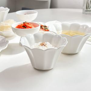 이플 화이트 도자기 밥그릇 공기 무광 유광 2type