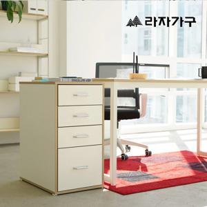 플레인 스틸 손잡이 책상보조 4단 서랍