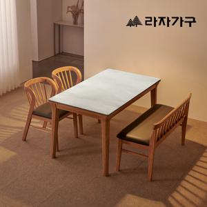 데니스 통세라믹 4인용 식탁세트 벤치형