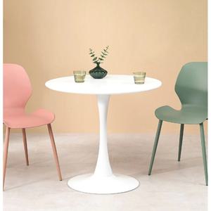 화이트 원형다리 동그란 1인용 식탁겸 테이블 800