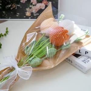 튤립 뜨개꽃다발 뜨개질 꽃다발 코바늘꽃 니트꽃 5color