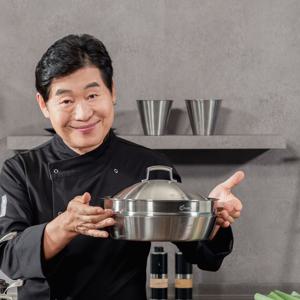 316Ti 통5중 스테인리스 티타니아 이연복 전골팬 양수냄비스티머 28 2종세트