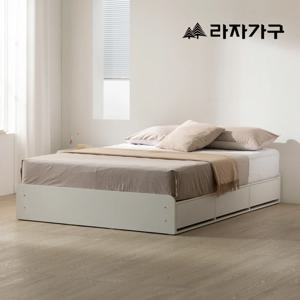 케일린 원목 무헤드 통수납 서랍 침대 프레임 Q 퀸