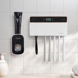 프리미엄 UV-C LAMP 무선 가정용 칫솔살균기 치약짜개 세트