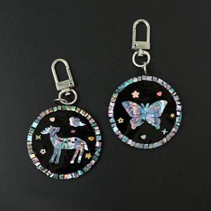 한국 나전칠기 자개 키링 만들기 공예 DIY 키트 2종