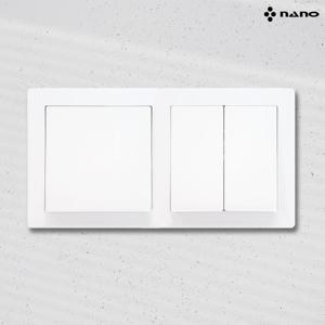 유로 유럽형 전등 전기 스위치 중3구 화이트