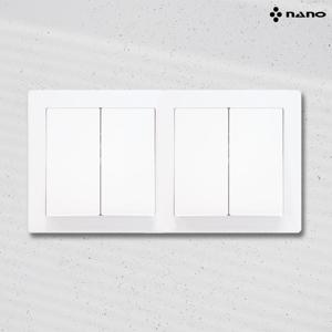 유로 유럽형 전등 전기 스위치 중4구 화이트