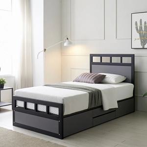 홈즈 파인 철제 서랍 침대 프레임 슈퍼싱글/퀸 컬러4