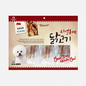 리얼훈제 대용량강아지간식 애견 반려견 육포 사사미 치킨우유껌 300g