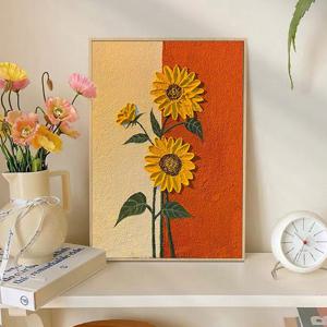 [해외]해바라기그림 백드롭 페인팅 키트 재료 DIY 유화 아크릴 거실액자 명화 그림그리기