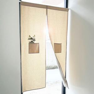 블랭크 프리미엄 광목원단 포켓 도어커튼 패브릭 가림막 무타공 봉집형 대형 세로 가리개 커튼