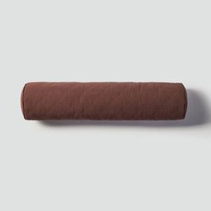 고밀도 순면 원통 편백베개_42x10cm_브라운