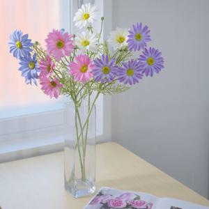 실크플라워 마가렛 가든 데이지 조화 꽃 가지 62cm 생화같은 들꽃조화