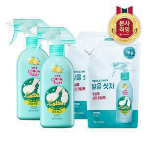 온더바디 코튼풋 발을씻자 풋샴푸 510ml x 2개+500ml 리필 x 2개 (3종 택1)