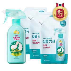 온더바디 풋샴푸 510ml 용기x1개+500ml 리필x3개(레몬/자몽/쿨링 택1)