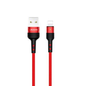 LED 라이트닝8핀 충전/데이터 케이블 1m (레드)
