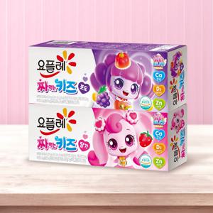 요플레 짜먹는 키즈 240g 2종(딸기/포도) 6입 3개/6개/12개 중 택1