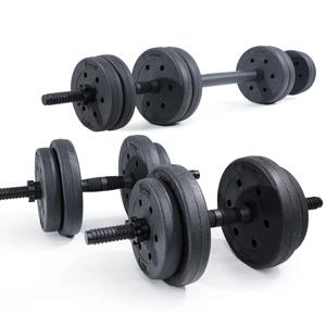 무게조절 덤벨 조립식 블랙 아령 21kg 세트 웨이트 이두 팔 운동