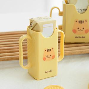 아가드x돗투돗 아기 우유 미니 팩 홀더 125ml 팩음료 전용 컵 손잡이