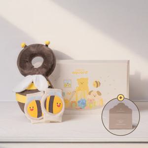 백일선물세트 3종 (머리보호대+무릎보호대+축하엽서) 아이쿵 아기 머리쿵 보호대